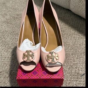 Tory Burch Perfect Black Open Toe Wedge